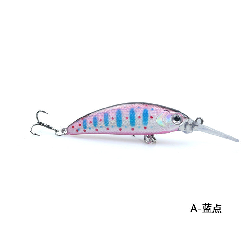 Submerged Xiaomi Nuo long tongue board Luya bait 6.2g72mm fake bait deep diving micro-object horse mouth bait mandarin fish mandarin fish perch