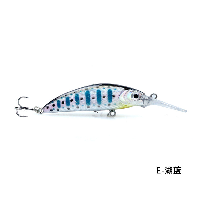 Submerged Xiaomi Nuo long tongue board Luya bait 6.2g72mm fake bait deep diving micro-object horse mouth bait mandarin fish mandarin fish perch