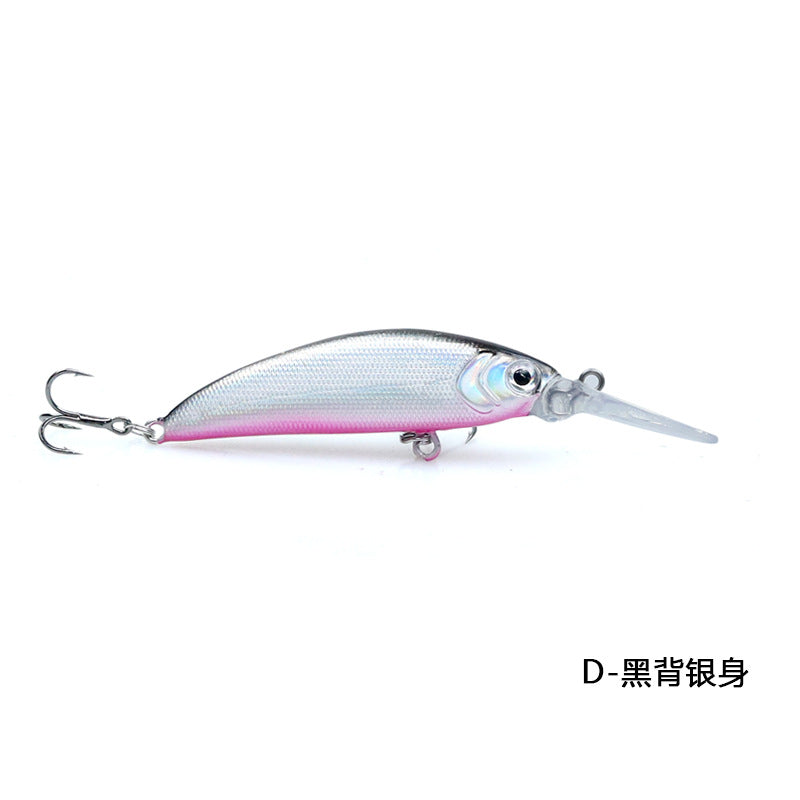 Submerged Xiaomi Nuo long tongue board Luya bait 6.2g72mm fake bait deep diving micro-object horse mouth bait mandarin fish mandarin fish perch