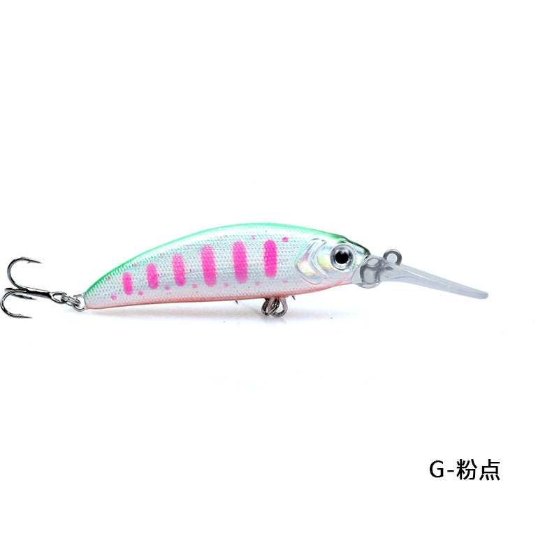 Submerged Xiaomi Nuo long tongue board Luya bait 6.2g72mm fake bait deep diving micro-object horse mouth bait mandarin fish mandarin fish perch