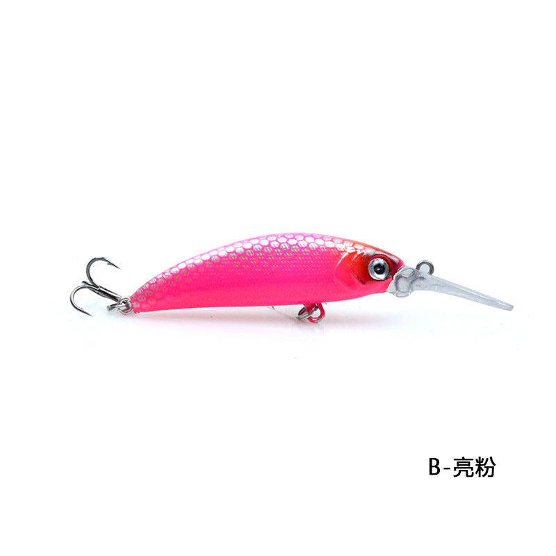 Submerged Xiaomi Nuo long tongue board Luya bait 6.2g72mm fake bait deep diving micro-object horse mouth bait mandarin fish mandarin fish perch