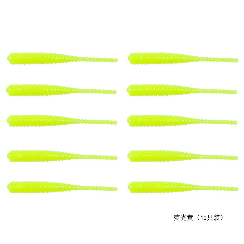 Root fishing soft bait Luya bait TPR material small single tail T tail 0.17g needle tail real bream fake bait small soft bait 10 pcs