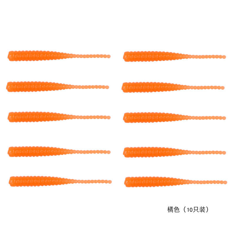 Root fishing soft bait Luya bait TPR material small single tail T tail 0.17g needle tail real bream fake bait small soft bait 10 pcs