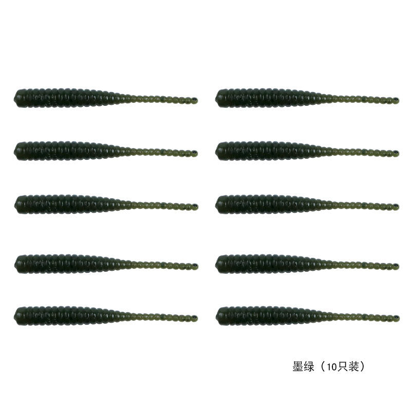 Root fishing soft bait Luya bait TPR material small single tail T tail 0.17g needle tail real bream fake bait small soft bait 10 pcs