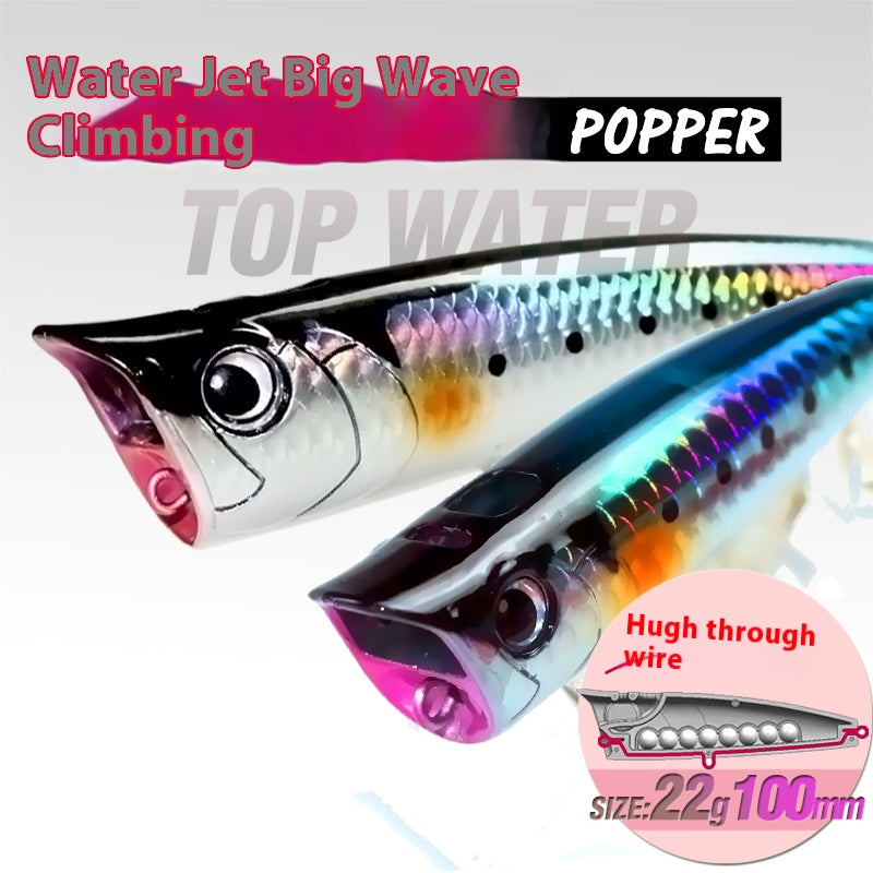 Big water flower wave climbing Luya bait 22g -30g floating water hitting water wave, sea fishing bait sea bass bait