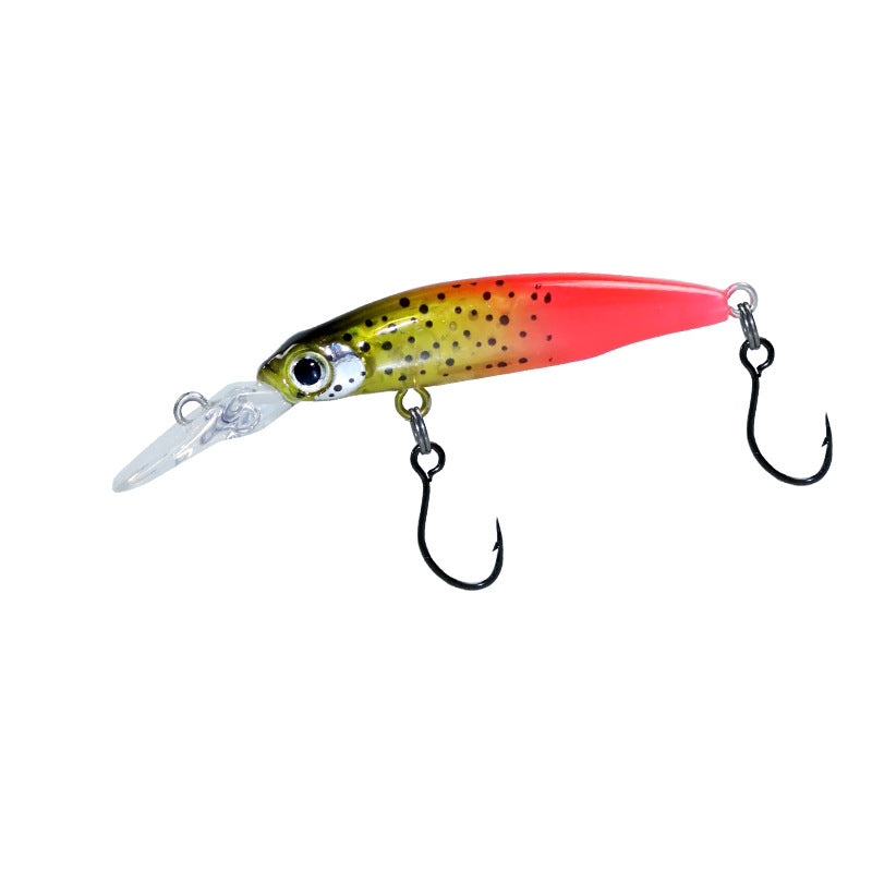 Microtube fishing slow sinking Luya bait 1.8g40mm long tongue plate stream single hook millet no trout horse mouth bait bait