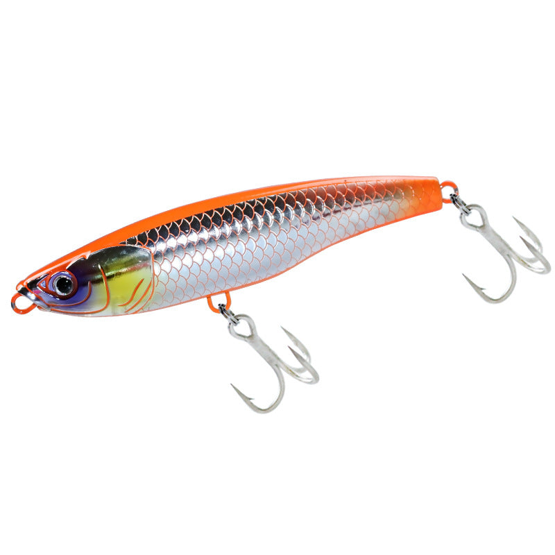 Export sea fishing submerged pencil 125mm boat fishing big object Luya bait 78g far throw fake bait golden gun Pingzheng bait