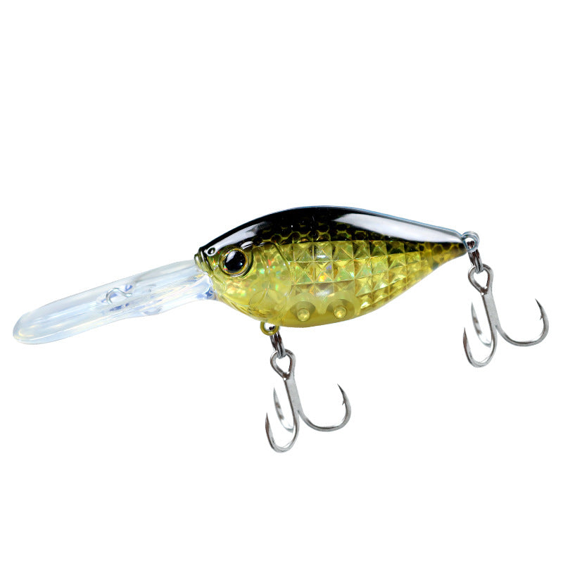 Japanese long throw deep diving long tongue plate rock little fat man Crank50mm10g perch mouth fish mandarin fish bait bait