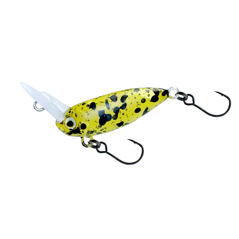 Inverted tongue plate micro-bait 30mm3.5g full swimming layer single hook small fat trout bait fake bait white strip bait bait