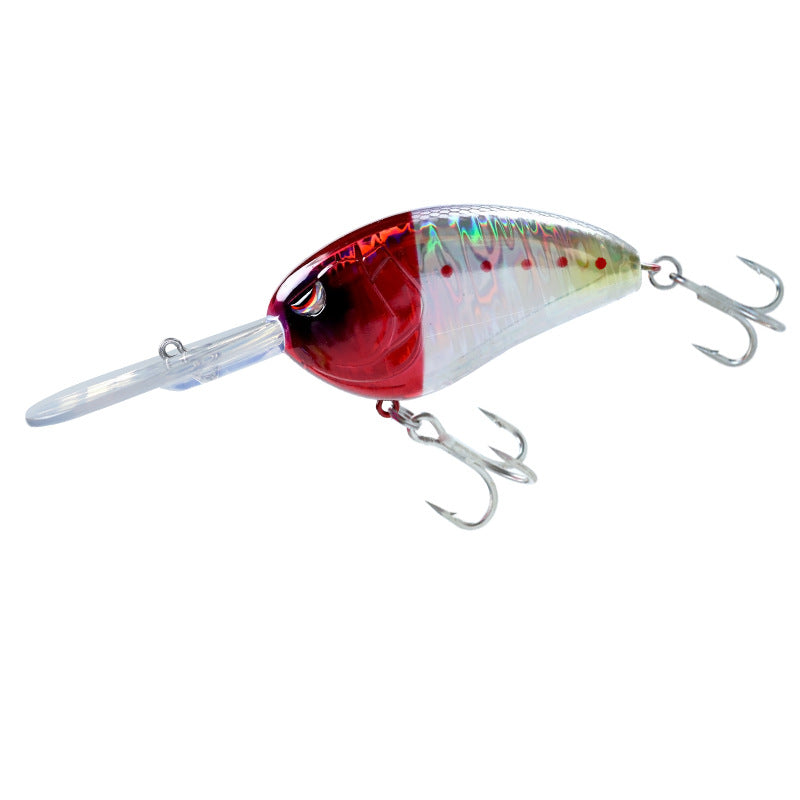 Sea fishing deep water long tongue board big fat man CRANK70mm28g floating water far throw luya bait diving depth 3m fake bait perch