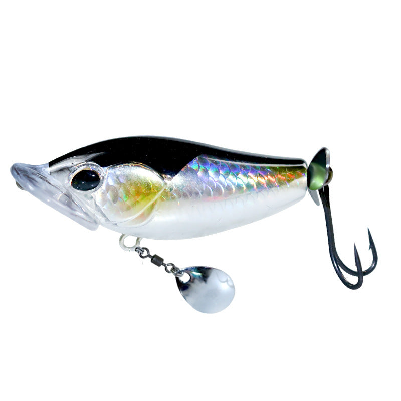 Square mouth big splash water surface wave lying propeller 19g water wave climbing bionic bait hard bait bass bass luya bait