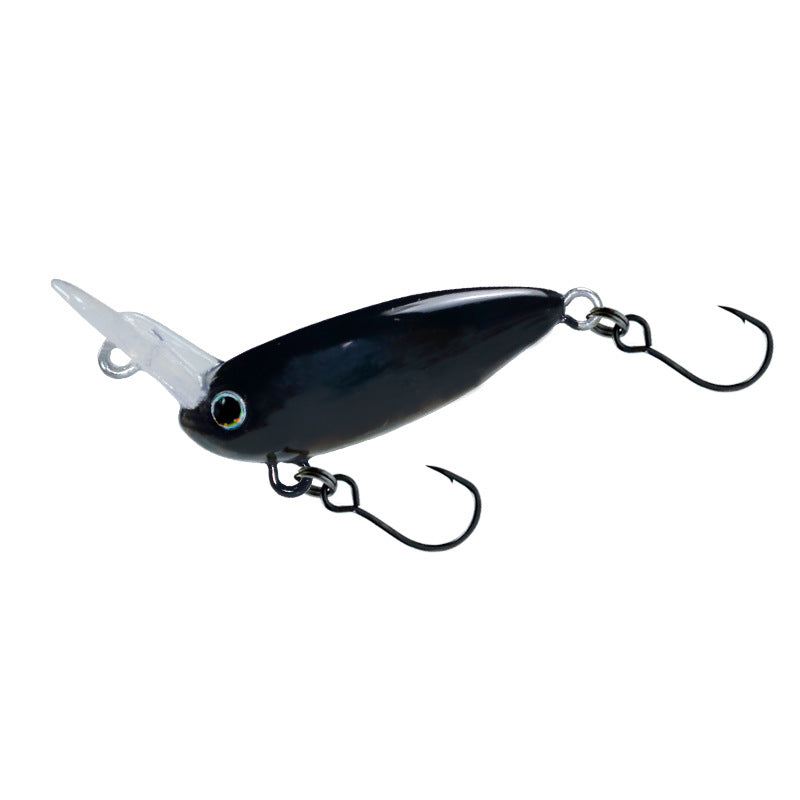 Inverted tongue plate micro-bait 30mm3.5g full swimming layer single hook small fat trout bait fake bait white strip bait bait
