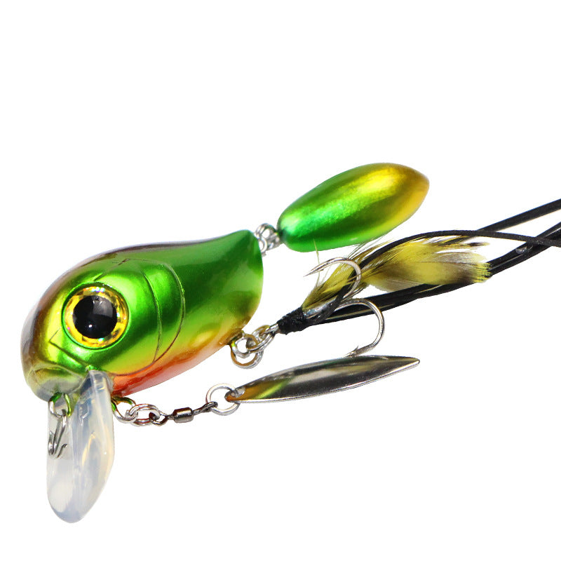 Water Department Double Rock Little Fat Bait 8g Tractor, Luya Bait Floating Water Bait Bass Mouth Bait