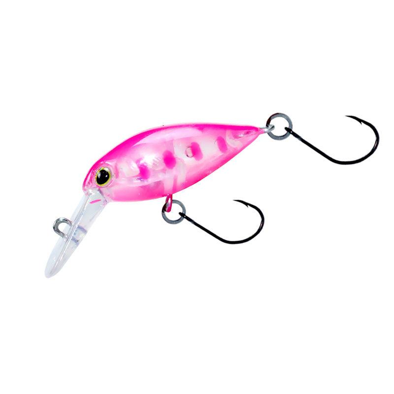 Tube fishing micro-object little fat crank30mm2.4g trout road ya bait stream bait rainbow trout white strip tilapia bait