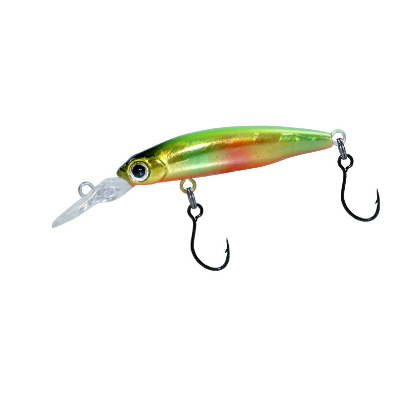 Microtube fishing slow sinking Luya bait 1.8g40mm long tongue plate stream single hook millet no trout horse mouth bait bait
