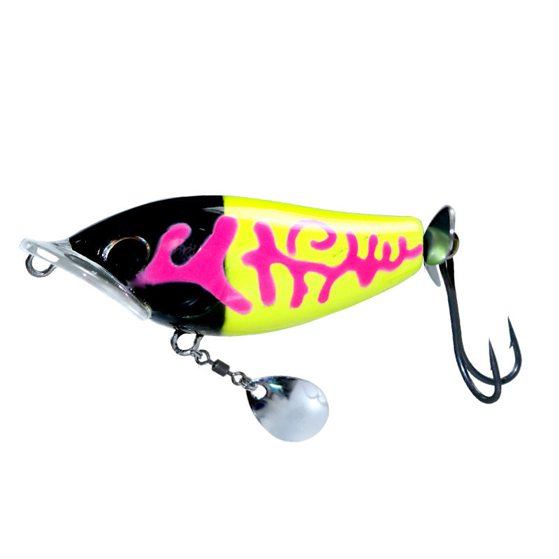 Square mouth big splash water surface wave lying propeller 19g water wave climbing bionic bait hard bait bass bass luya bait