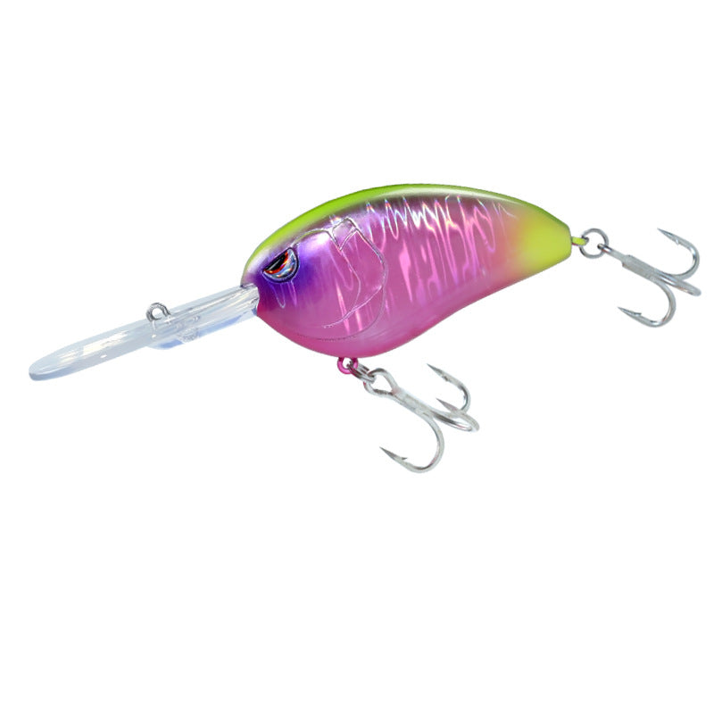 Sea fishing deep water long tongue board big fat man CRANK70mm28g floating water far throw luya bait diving depth 3m fake bait perch