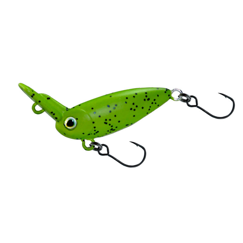 Inverted tongue plate micro-bait 30mm3.5g full swimming layer single hook small fat trout bait fake bait white strip bait bait