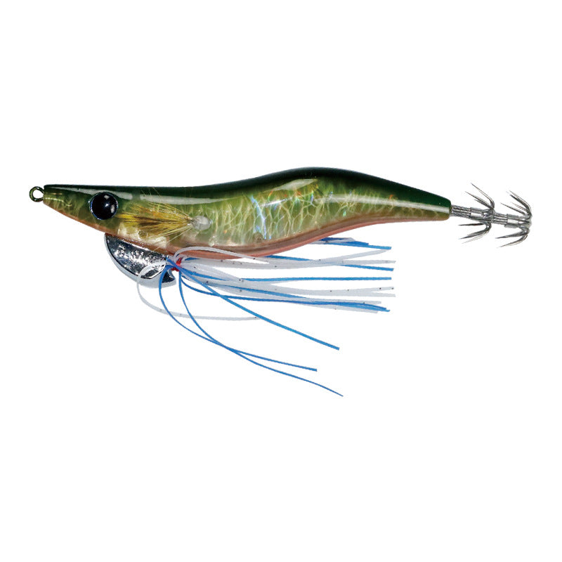 Simulated wooden shrimp 21g Simulated shrimp sound squid hook Sea fishing Luya bait inner laser umbrella hook