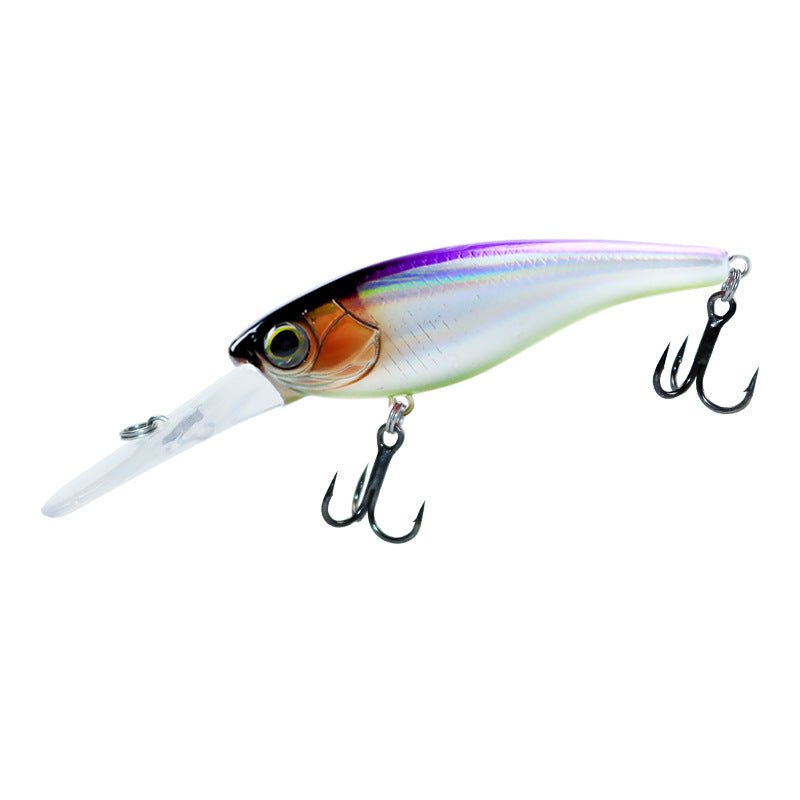 Full swimming layer slow sinking hovering Luya bait 3.8g long tongue plate Minoan mandarin fish magnetic fake bait bait tilted mouth white strip