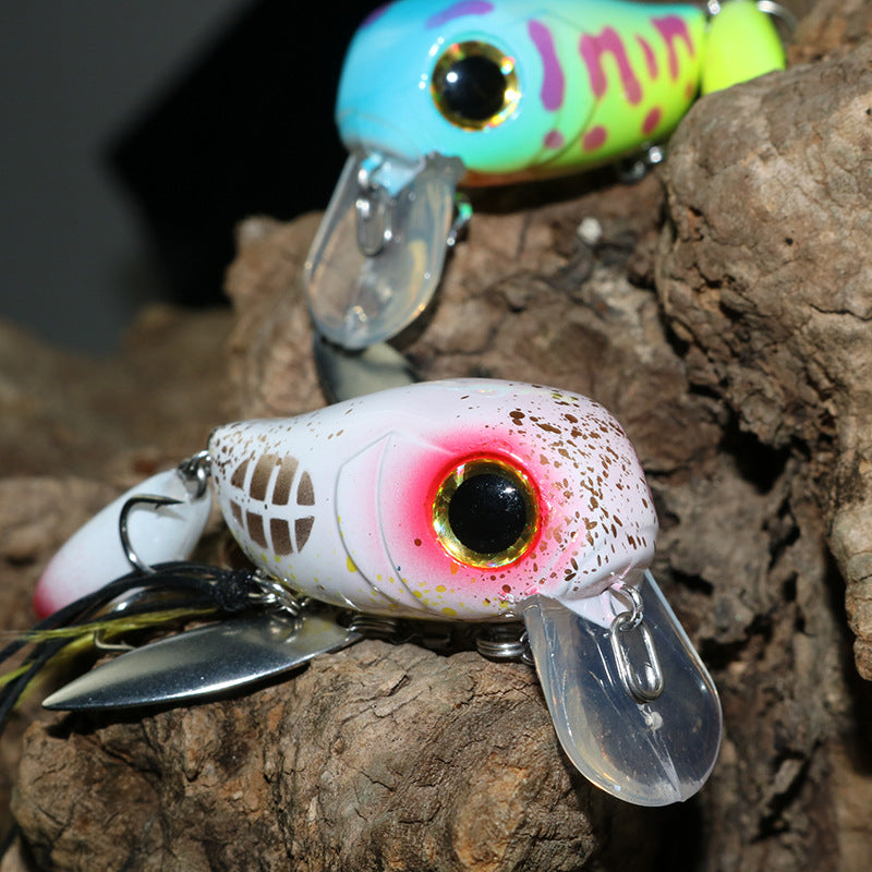 Water Department Double Rock Little Fat Bait 8g Tractor, Luya Bait Floating Water Bait Bass Mouth Bait