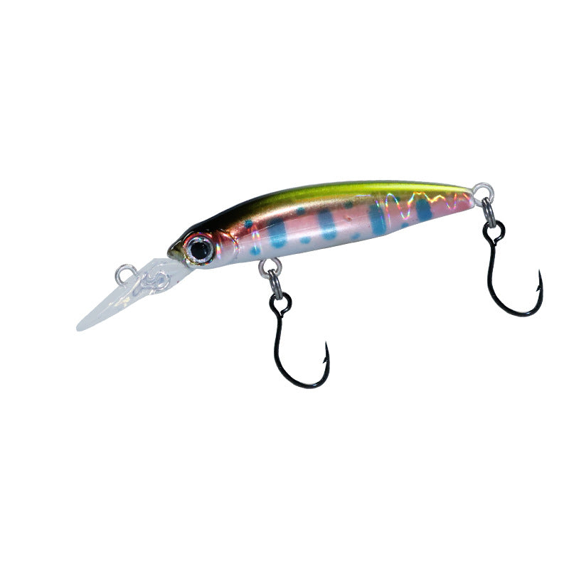 Microtube fishing slow sinking Luya bait 1.8g40mm long tongue plate stream single hook millet no trout horse mouth bait bait