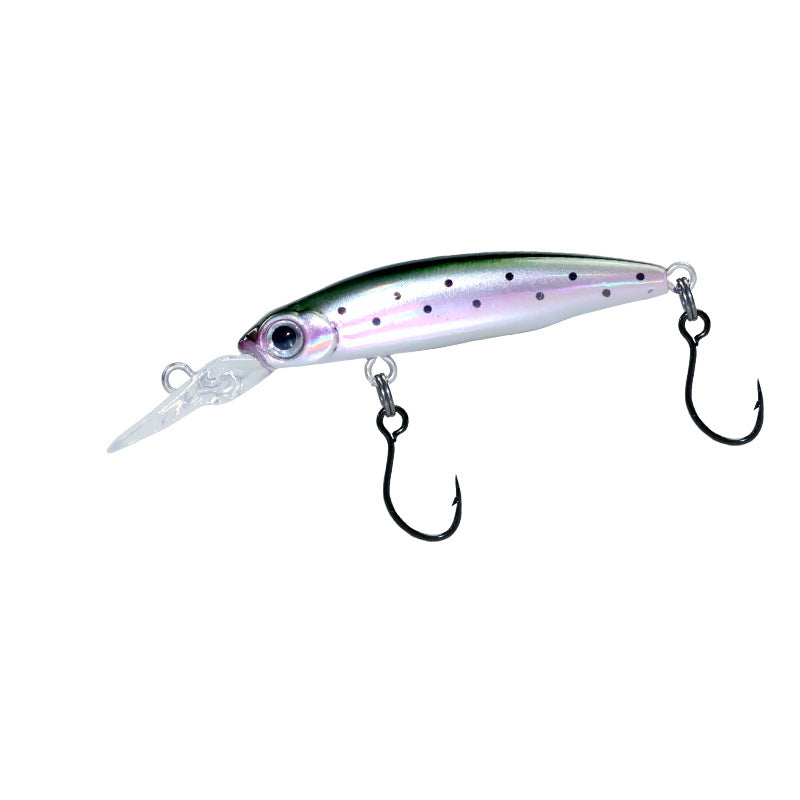 Microtube fishing slow sinking Luya bait 1.8g40mm long tongue plate stream single hook millet no trout horse mouth bait bait