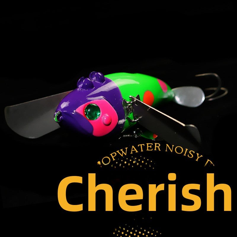 Big water flower water surface golden cicada propeller 20g water wave climbing bionic bait hard bait catfish bass luya bait