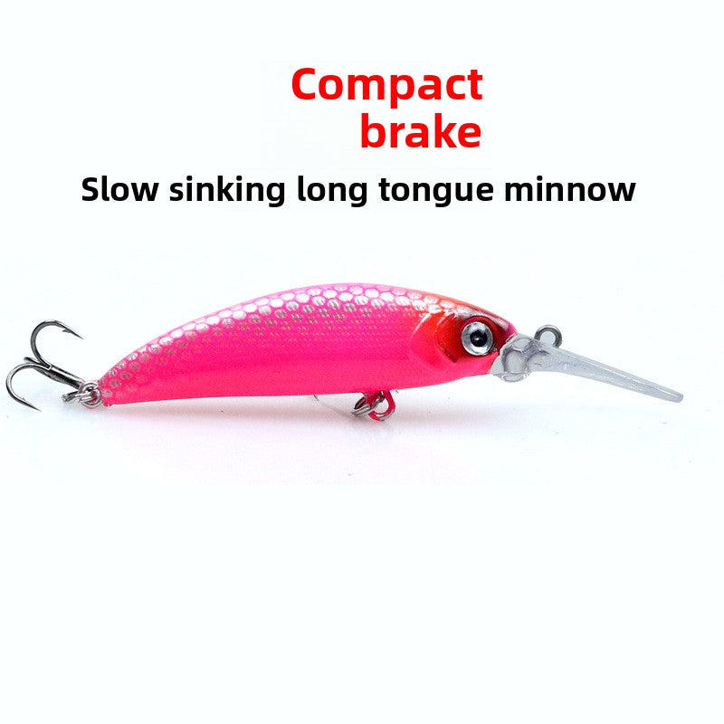 Submerged Xiaomi Nuo long tongue board Luya bait 6.2g72mm fake bait deep diving micro-object horse mouth bait mandarin fish mandarin fish perch