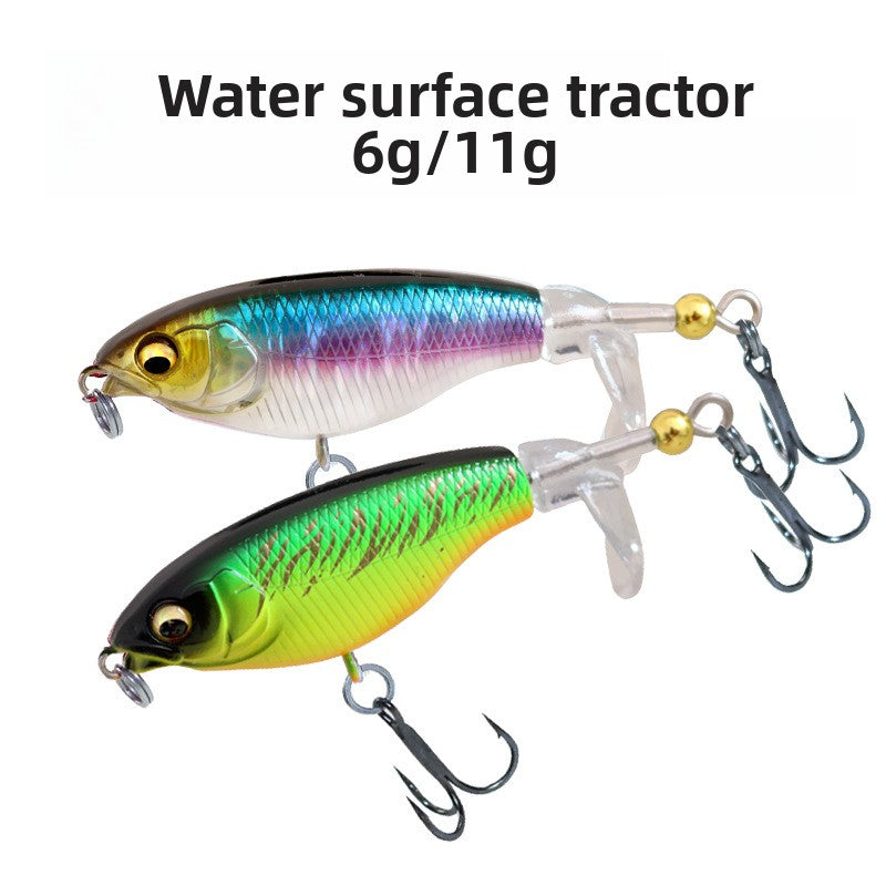 Far cast floating pencil water system tractor propeller tilt mouth perch black fish bait sea fishing freshwater luya bait