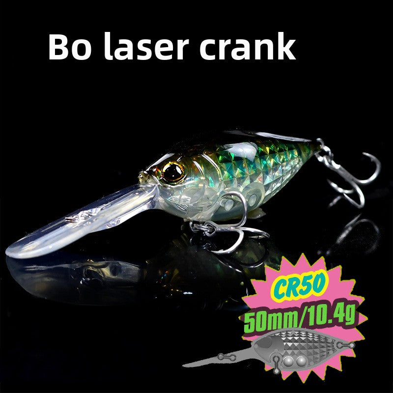 Japanese long throw deep diving long tongue plate rock little fat man Crank50mm10g perch mouth fish mandarin fish bait bait