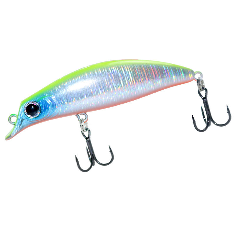 Far investment shoal shallow bait floating Minolua bait 75mm7g fresh water bait white strip plastic bait