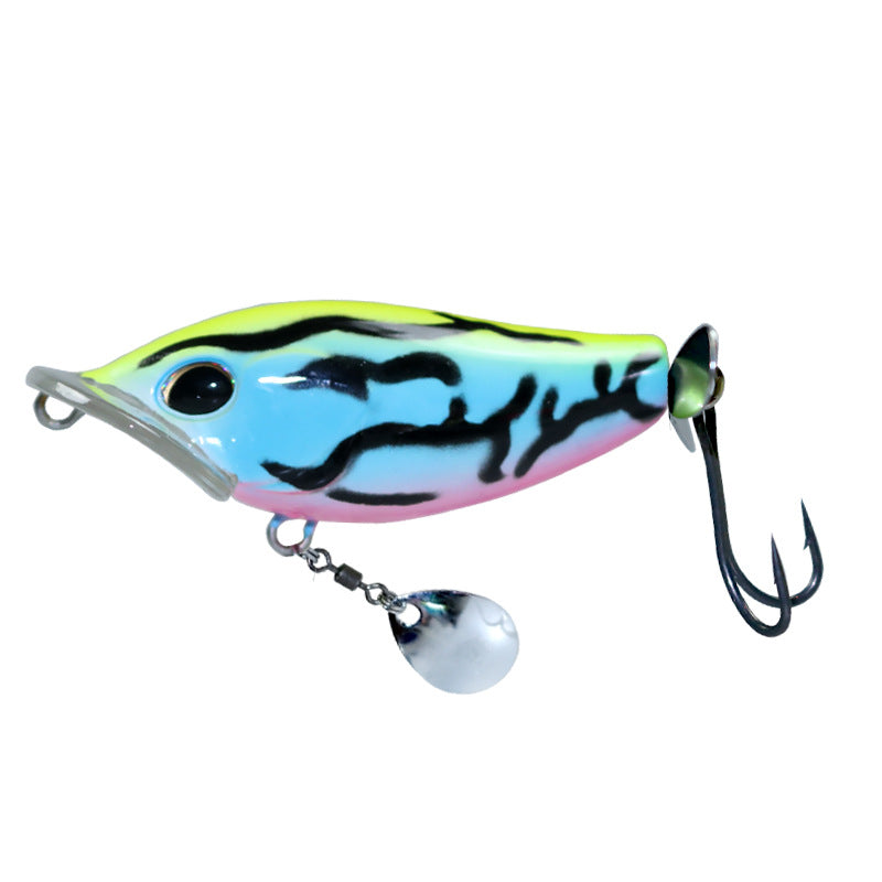 Square mouth big splash water surface wave lying propeller 19g water wave climbing bionic bait hard bait bass bass luya bait