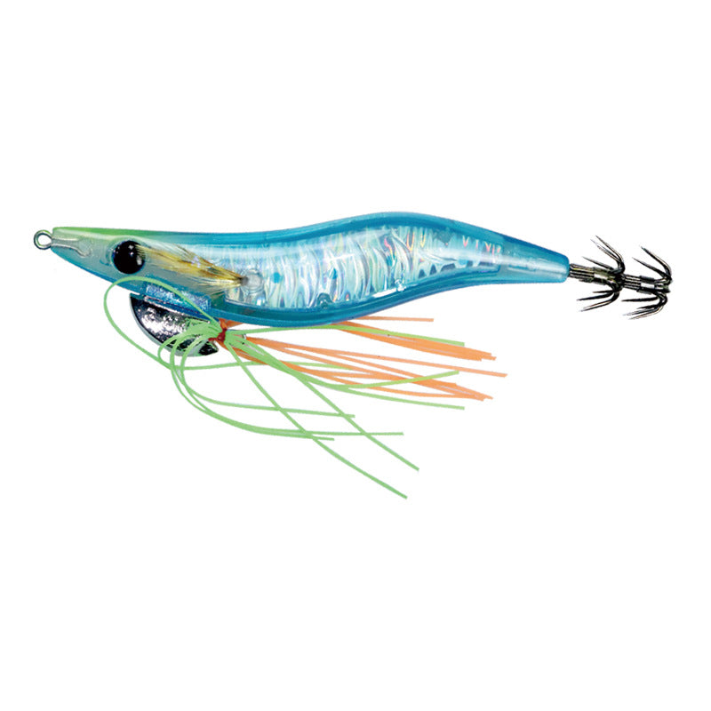 Simulated wooden shrimp 21g Simulated shrimp sound squid hook Sea fishing Luya bait inner laser umbrella hook