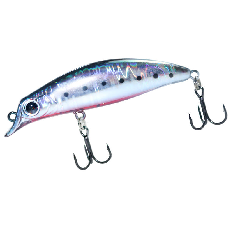 Far investment shoal shallow bait floating Minolua bait 75mm7g fresh water bait white strip plastic bait