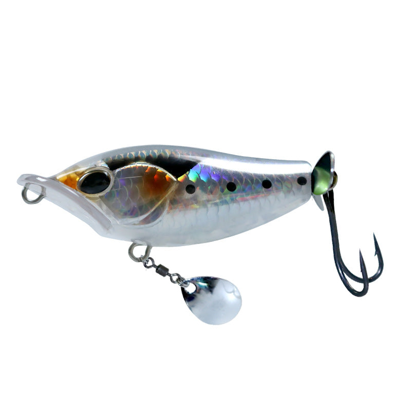 Square mouth big splash water surface wave lying propeller 19g water wave climbing bionic bait hard bait bass bass luya bait