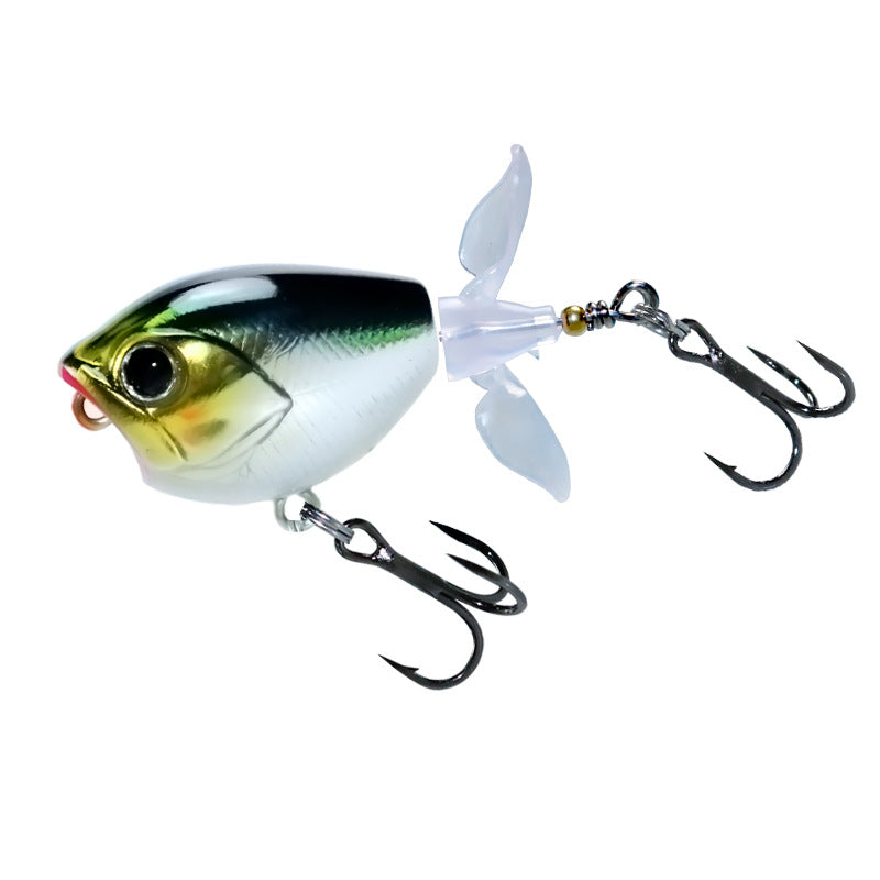 Japanese long-throw tractor Luya bait water surface system wave climbing 11g60mm propeller hard bait cocked mouth perch bait fake