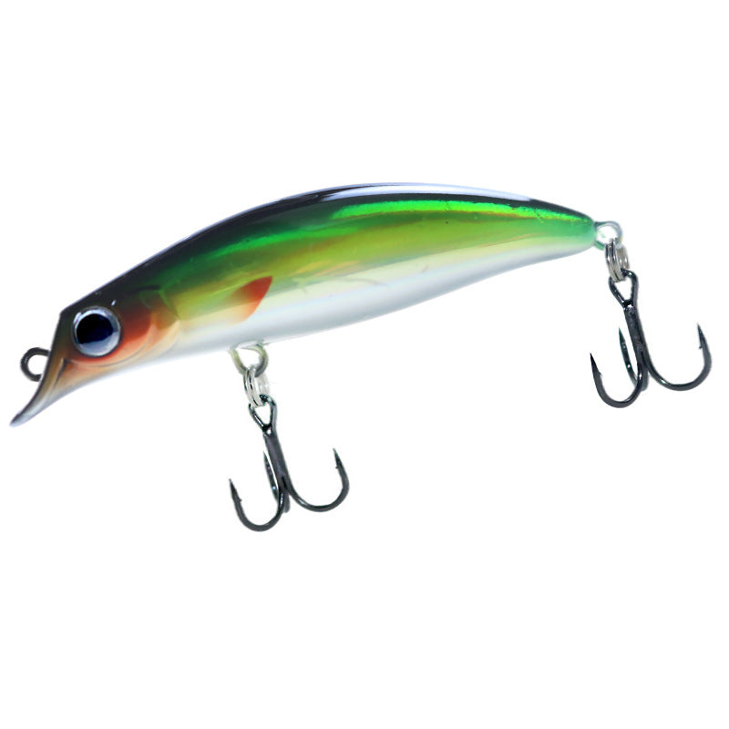 Far investment shoal shallow bait floating Minolua bait 75mm7g fresh water bait white strip plastic bait