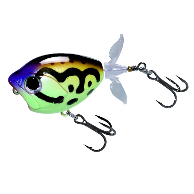 Japanese long-throw tractor Luya bait water surface system wave climbing 11g60mm propeller hard bait cocked mouth perch bait fake