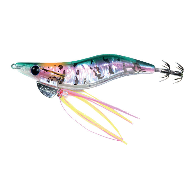 Simulated wooden shrimp 21g Simulated shrimp sound squid hook Sea fishing Luya bait inner laser umbrella hook