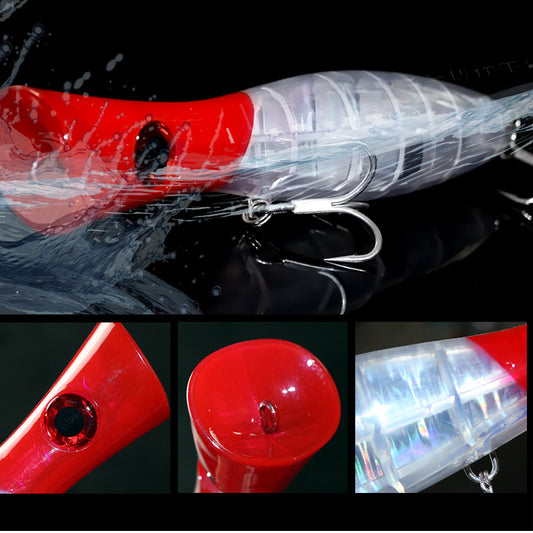 Export water surface system, round mouth big wave climbing 180mm105g sea fishing wave lying Luya bait yellow bonito sea bass fake bait bait