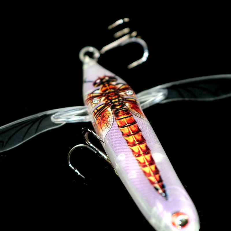 Dragonfly water surface system Luya bait 80mm6.5g simulated insect bait tractor floating water wave climbing freshwater Luya bait