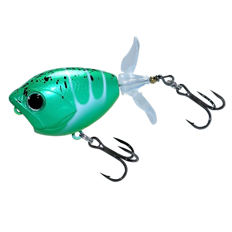 Japanese long-throw tractor Luya bait water surface system wave climbing 11g60mm propeller hard bait cocked mouth perch bait fake