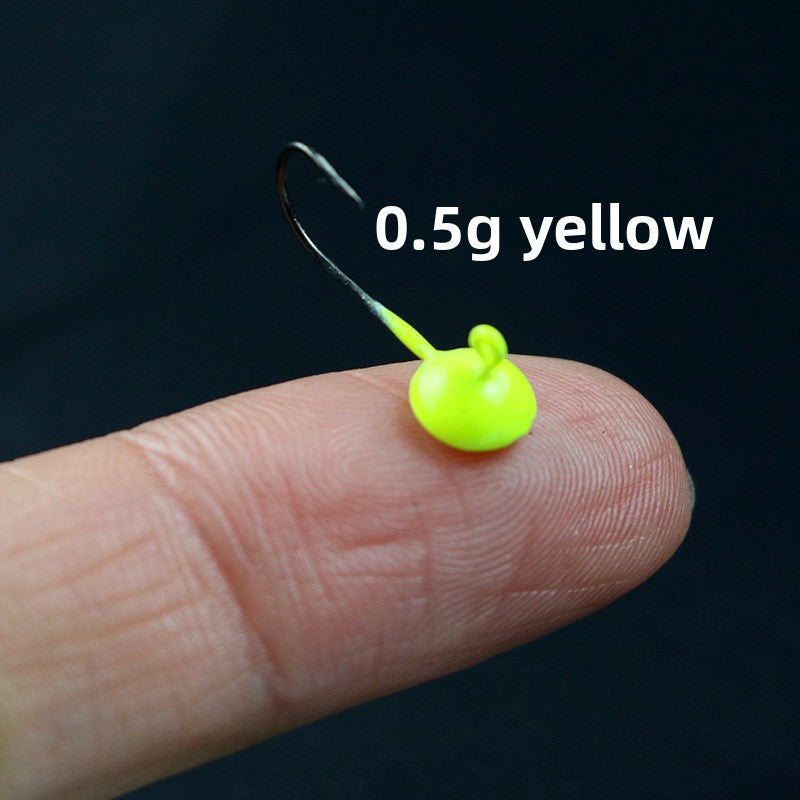 Fishing Mini Lead Head Hook Root Fishing Ice Fishing 0.5g 0.7g Luya Hook Soft Bait Hook Foreign Trade Fish Hook Soft Insect Hook
