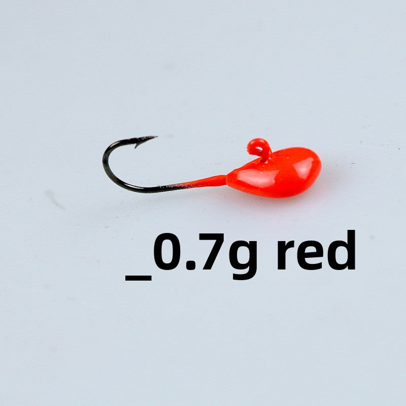 Fishing Mini Lead Head Hook Root Fishing Ice Fishing 0.5g 0.7g Luya Hook Soft Bait Hook Foreign Trade Fish Hook Soft Insect Hook