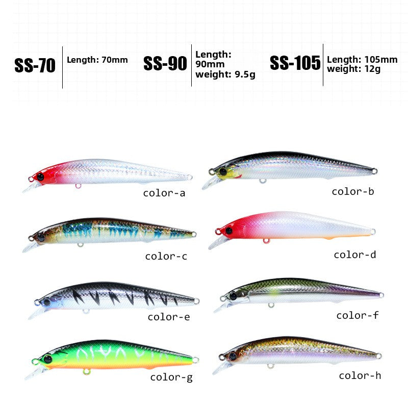Suspension hover mino far throw dead fly a draw luya fake bait freshwater sea fishing bass mandarin fish kill bait