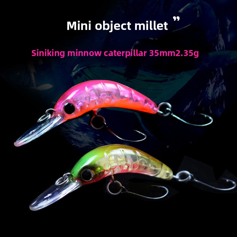 Japanese little greedy bug 35mm2.3g micro-object, tremor rock little fat man long tongue Minoluya bait bait fake bait