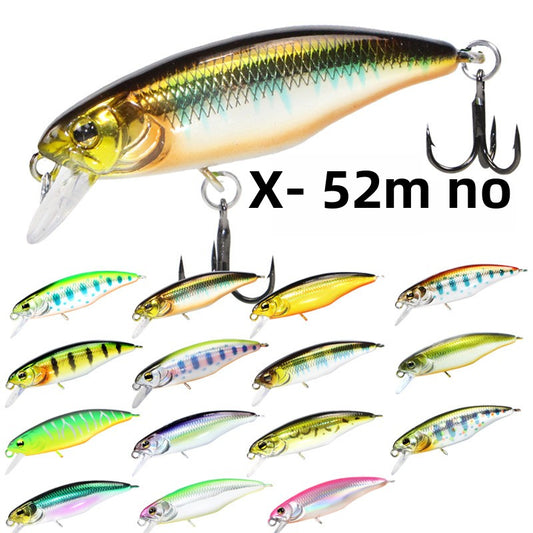 X52 Mini Submerged Minolua Bait 52mm4.5g Full Swimming Layer Fake Bait Bait Bait Mandarin Fish Crossed Mouth Perch