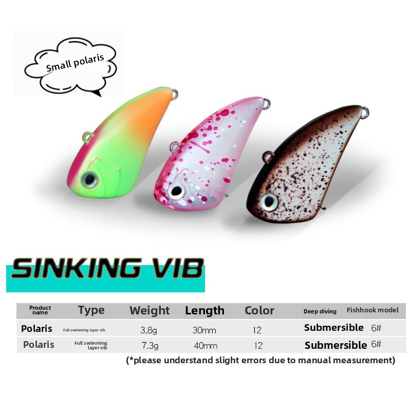 Full swimming layer micro-bait VIB bait Luya bait 3g7g single hook stream bait, bait white striped trout tilapia hard bait