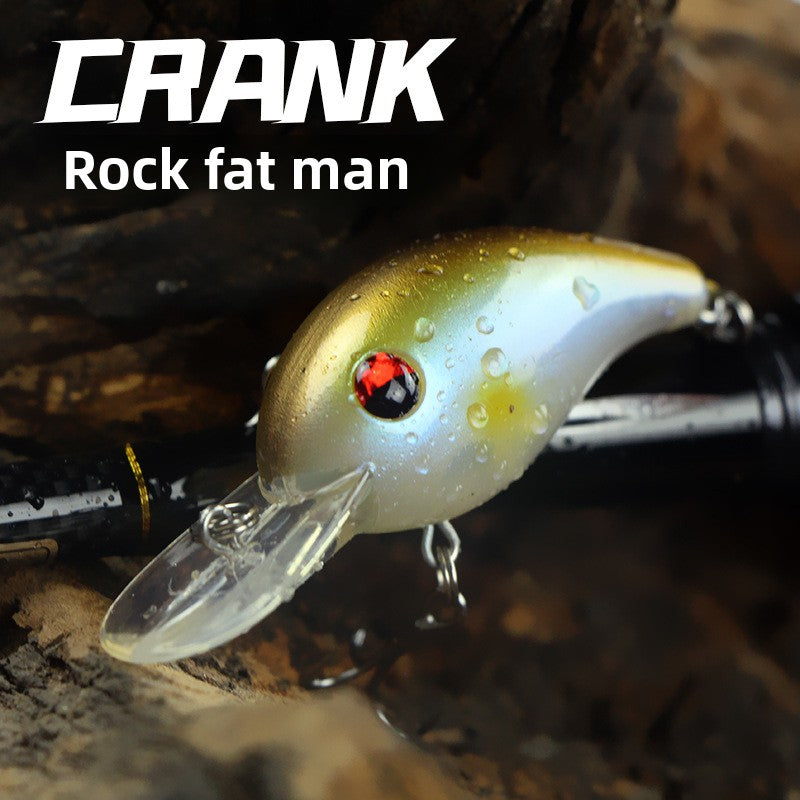 Crank long cast long tongue plate rock chubby 75mm8.5g luya fake bait, deep diving minolua bait mandarin fish bait